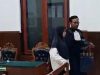 Nur Hasannah Prasetya, Terapis spa di Surabaya, usai menjalani persidangan di Pengadilan Negeri Surabaya