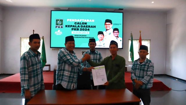 Ali Sodikin Waktu daftar Calon Bupati lewat PKB Kabupaten Pasuruan.
